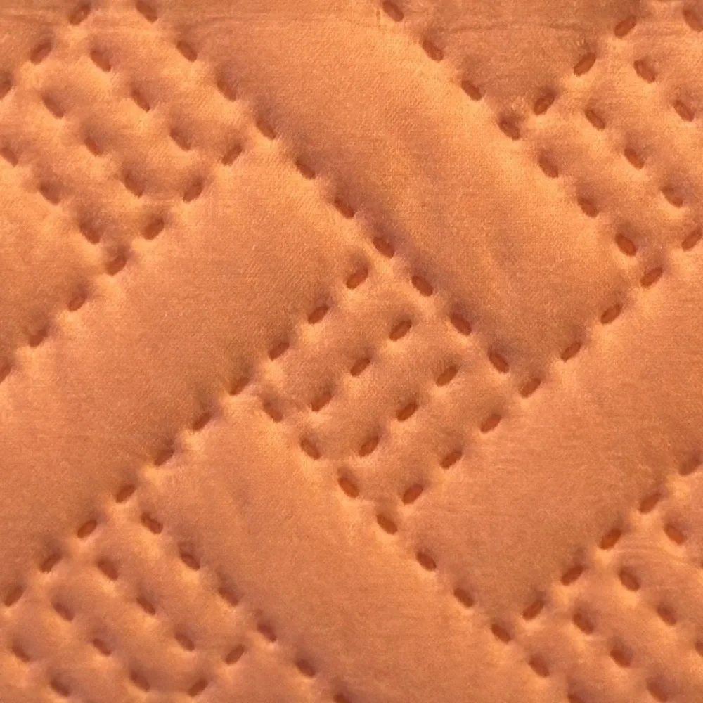 3PC Quilt Bedspread Set Oversized King Peach Amber